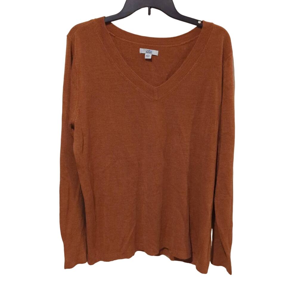 Croft & Barrow Extra Soft Sweater, Rust, Nwot, Xxl - image 1